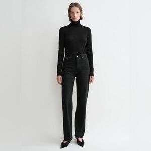 TOTEME twisted seam full length faded black denim 28/32